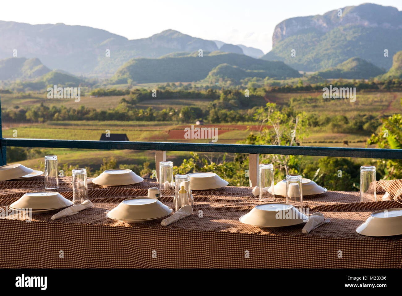 Agroecologica Finca El Paraiso, restaurant bio dans la vallée de Vinales. La plupart des légumes proviennent de leur propre ferme biologique. Banque D'Images