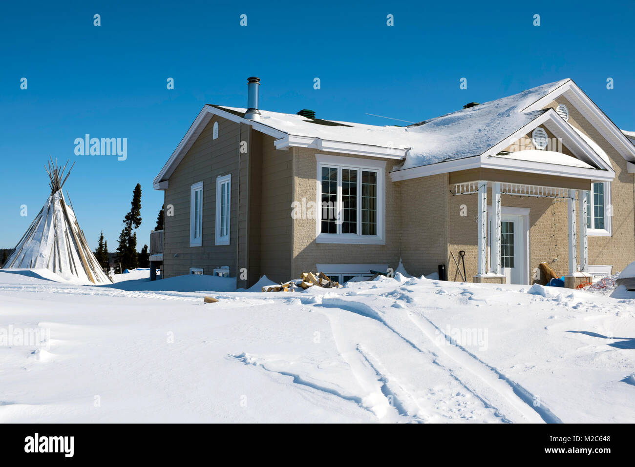 Belle Communauté de Chisasibi, dans le Nord du Québec Banque D'Images