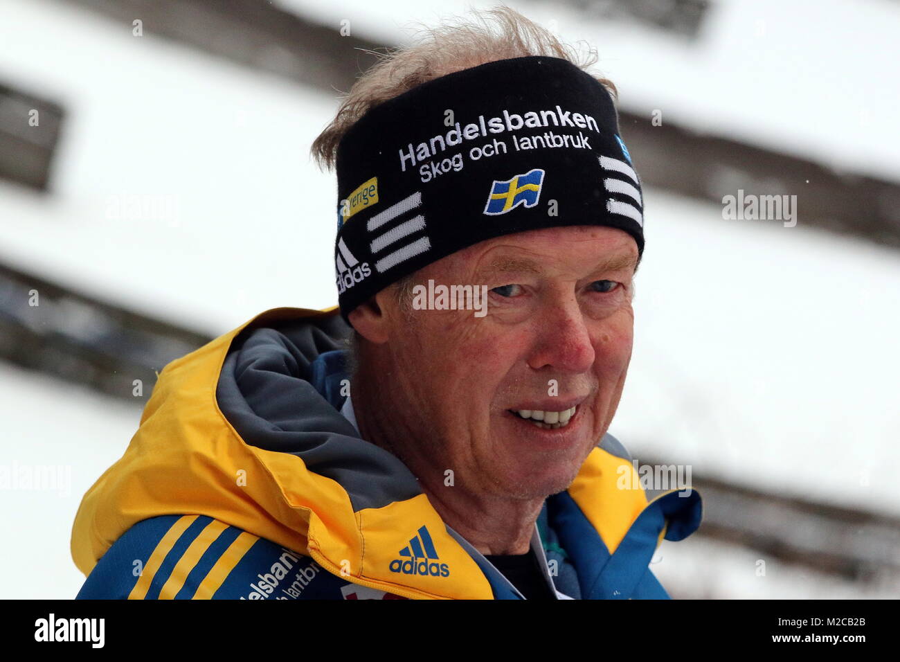 Wolfgang Pichler, Nationaltrainer Schweden beim IBU Weltcup Biathlon Massenstart Herren à Ruhpolding Banque D'Images