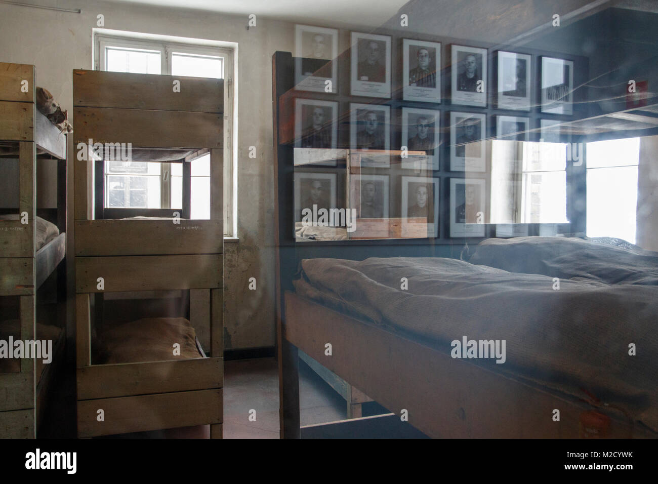 Auschwitz, Malopolskie / Pologne - 04 févr. 2018 : Auschwitz Birkenau, camp de concentration et d'extermination nazis. Banque D'Images