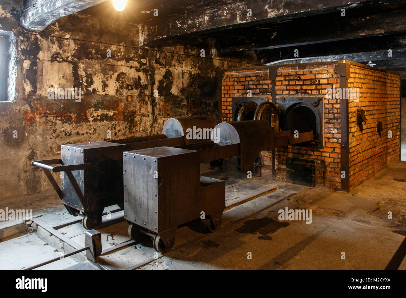 Auschwitz, Malopolskie / Pologne - 04 févr. 2018 : Auschwitz Birkenau, camp de concentration et d'extermination nazis. Banque D'Images