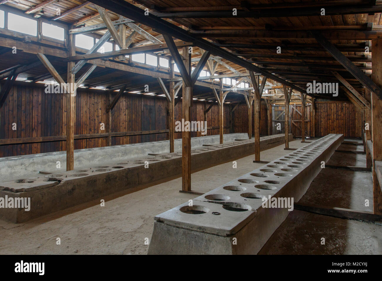 Auschwitz, Malopolskie / Pologne - 04 févr. 2018 : Auschwitz Birkenau, camp de concentration et d'extermination nazis. Banque D'Images