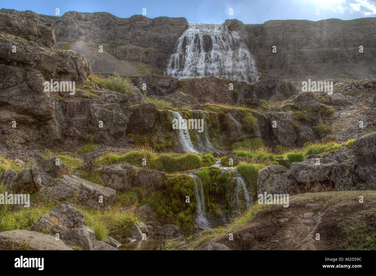 Islande Chutes Dynjandi Banque D'Images