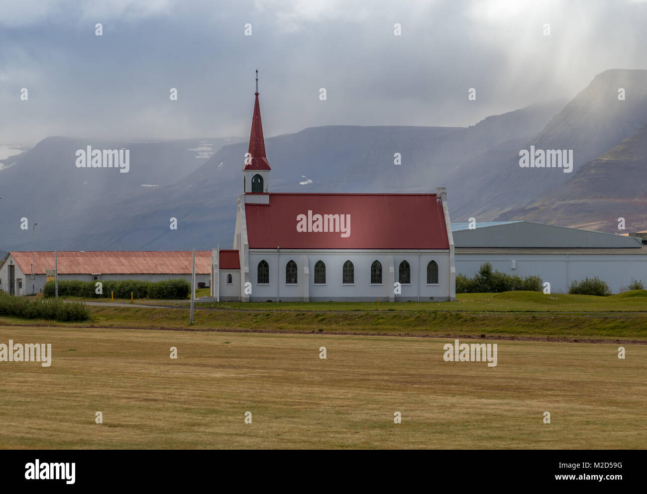 Dans l'Islande Westfjords église isolée Banque D'Images