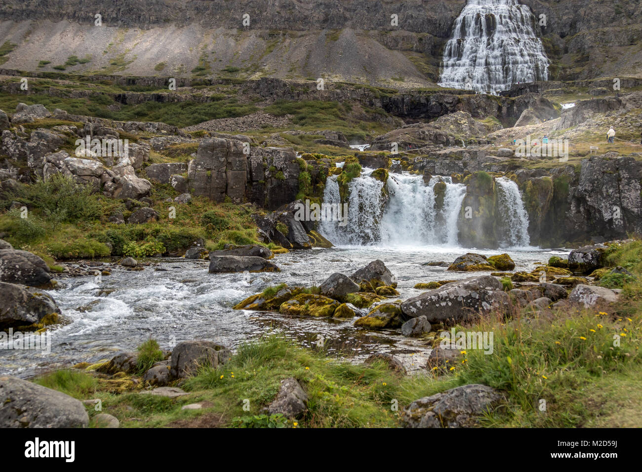 Islande Chutes Dynjandi Banque D'Images