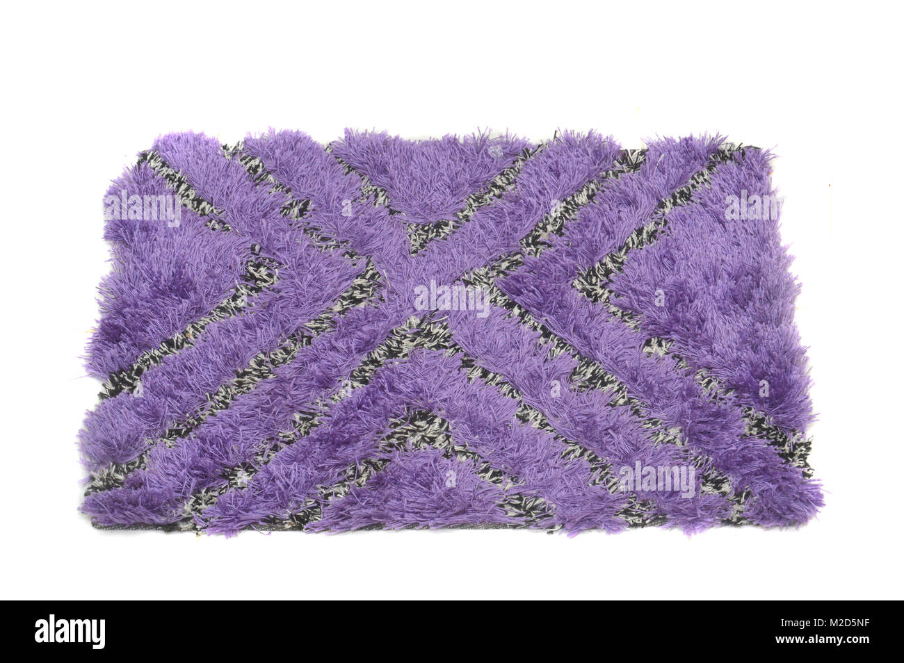 Tapis violet sur fond blanc Banque D'Images