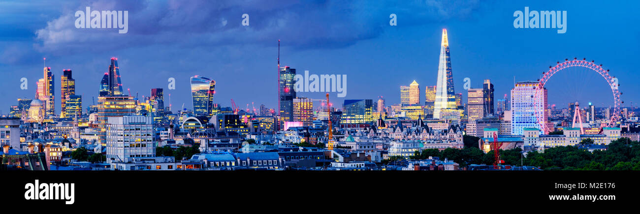 'Vue panoramique de paysage urbain, London, Greater London, Angleterre' Banque D'Images
