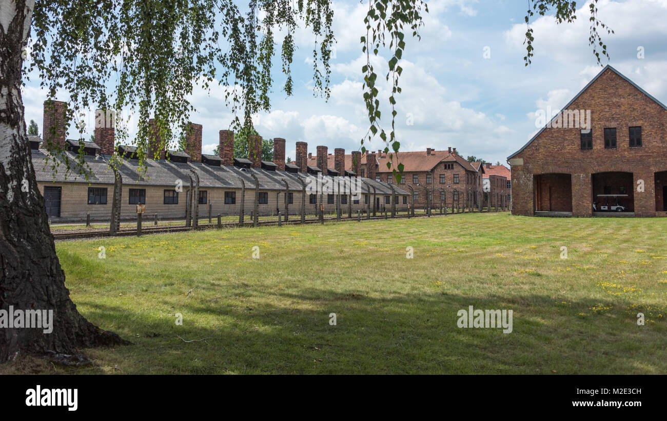 Camp de concentration nazi d'Auschwitz, Pologne Banque D'Images