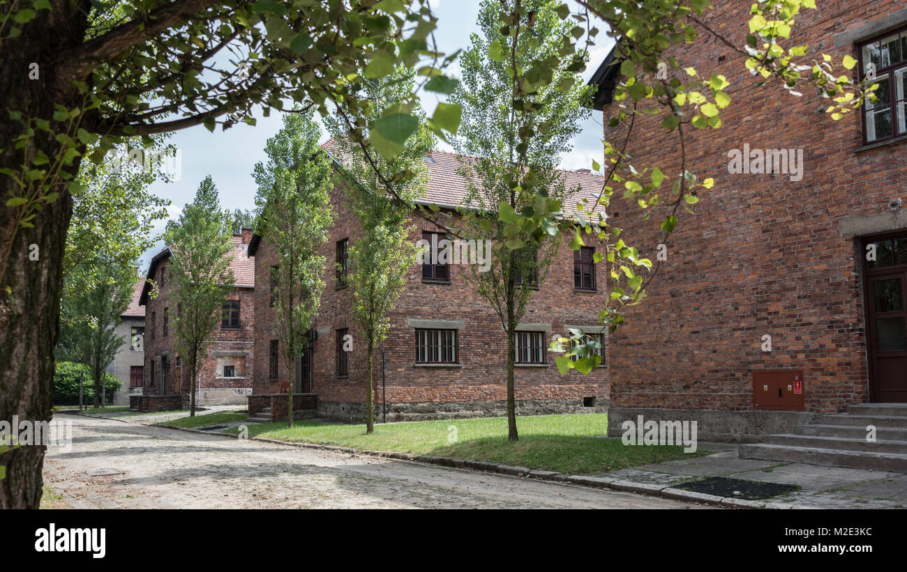 Camp de concentration nazi d'Auschwitz, Pologne Banque D'Images