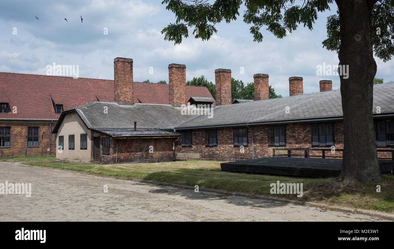 Camp de concentration nazi d'Auschwitz, Pologne Banque D'Images