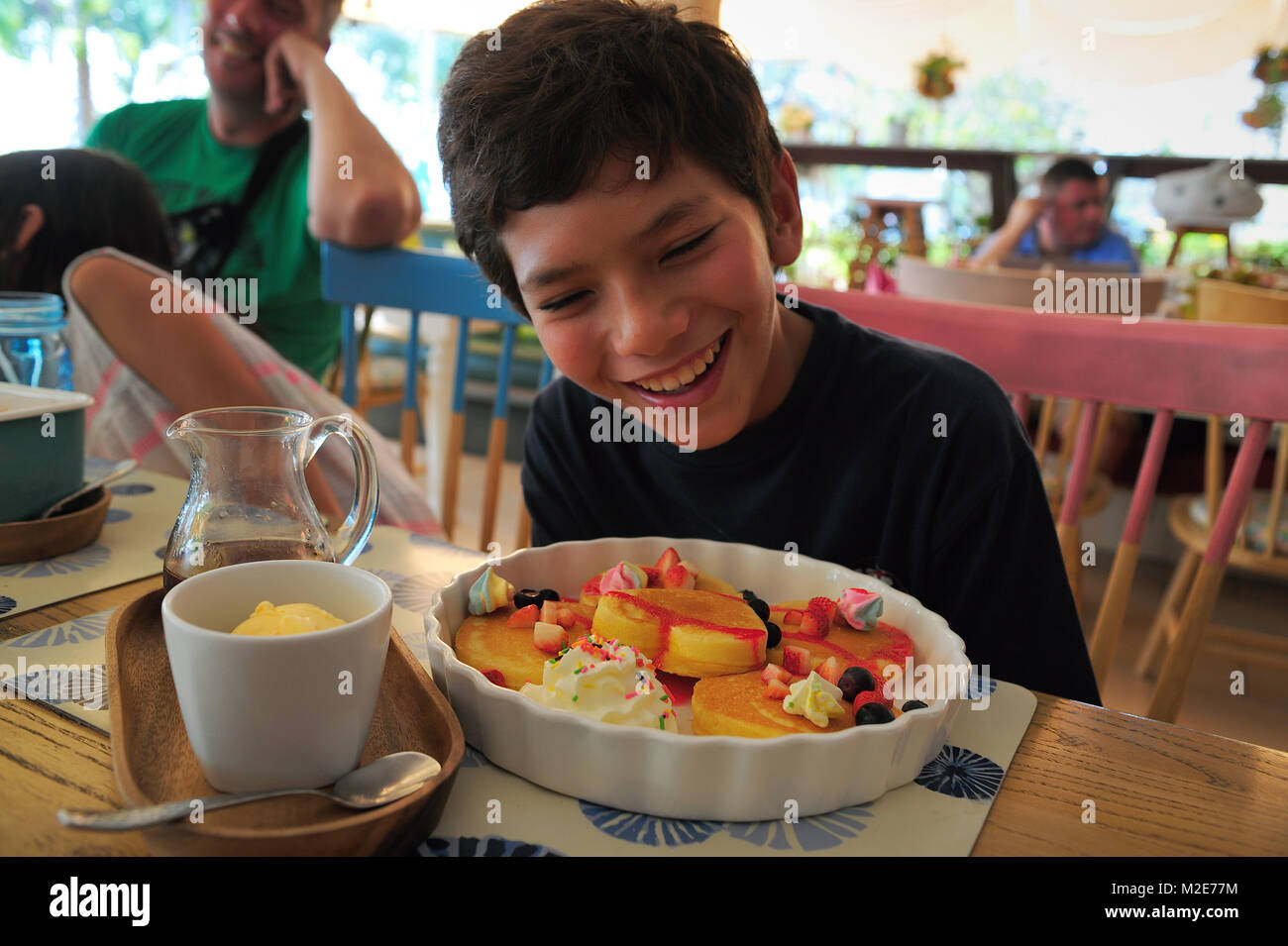 La crème glacée Crêpes Jomtien Beach Thaïlande Banque D'Images