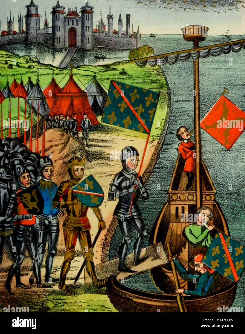 La levée du siège de la ville forte de l'Afrique et le retour des Chevaliers Banque D'Images