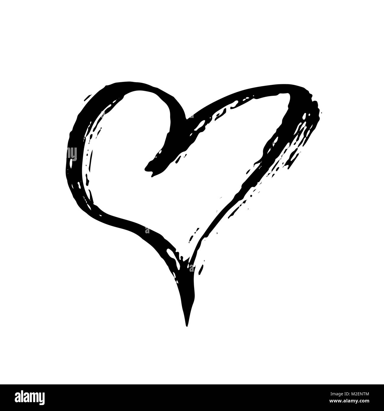 Grunge cœur. Valentine day imprimer. Vector illustration Illustration de Vecteur Grunge cœur. Valentine day imprimer. Vector illustration Illustration de Vecteur