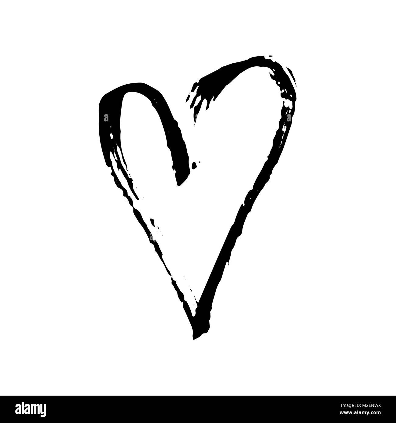 Grunge cœur. Valentine day imprimer. Vector illustration Illustration de Vecteur Grunge cœur. Valentine day imprimer. Vector illustration Illustration de Vecteur
