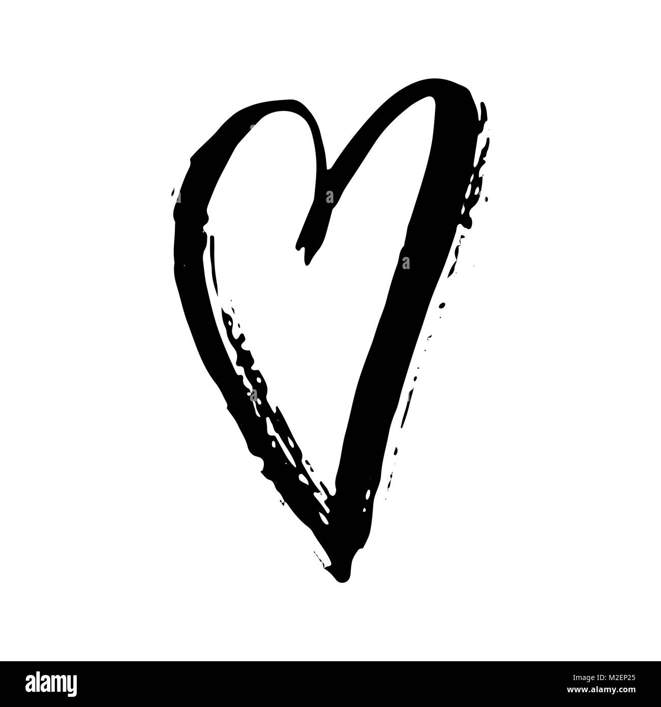 Grunge cœur. Valentine day imprimer. Vector illustration Illustration de Vecteur Grunge cœur. Valentine day imprimer. Vector illustration Illustration de Vecteur