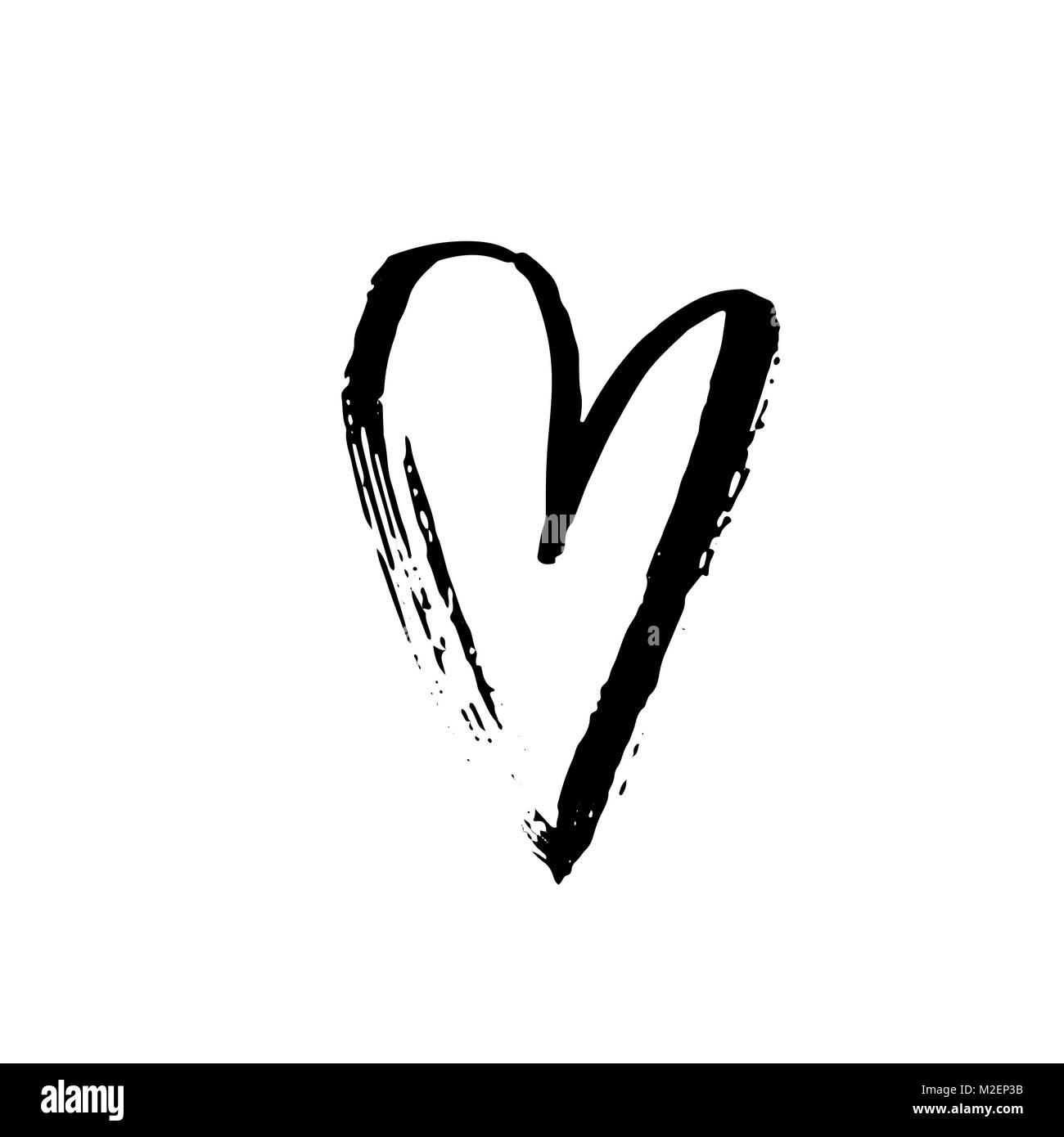 Grunge cœur. Valentine day imprimer. Vector illustration Illustration de Vecteur Grunge cœur. Valentine day imprimer. Vector illustration Illustration de Vecteur