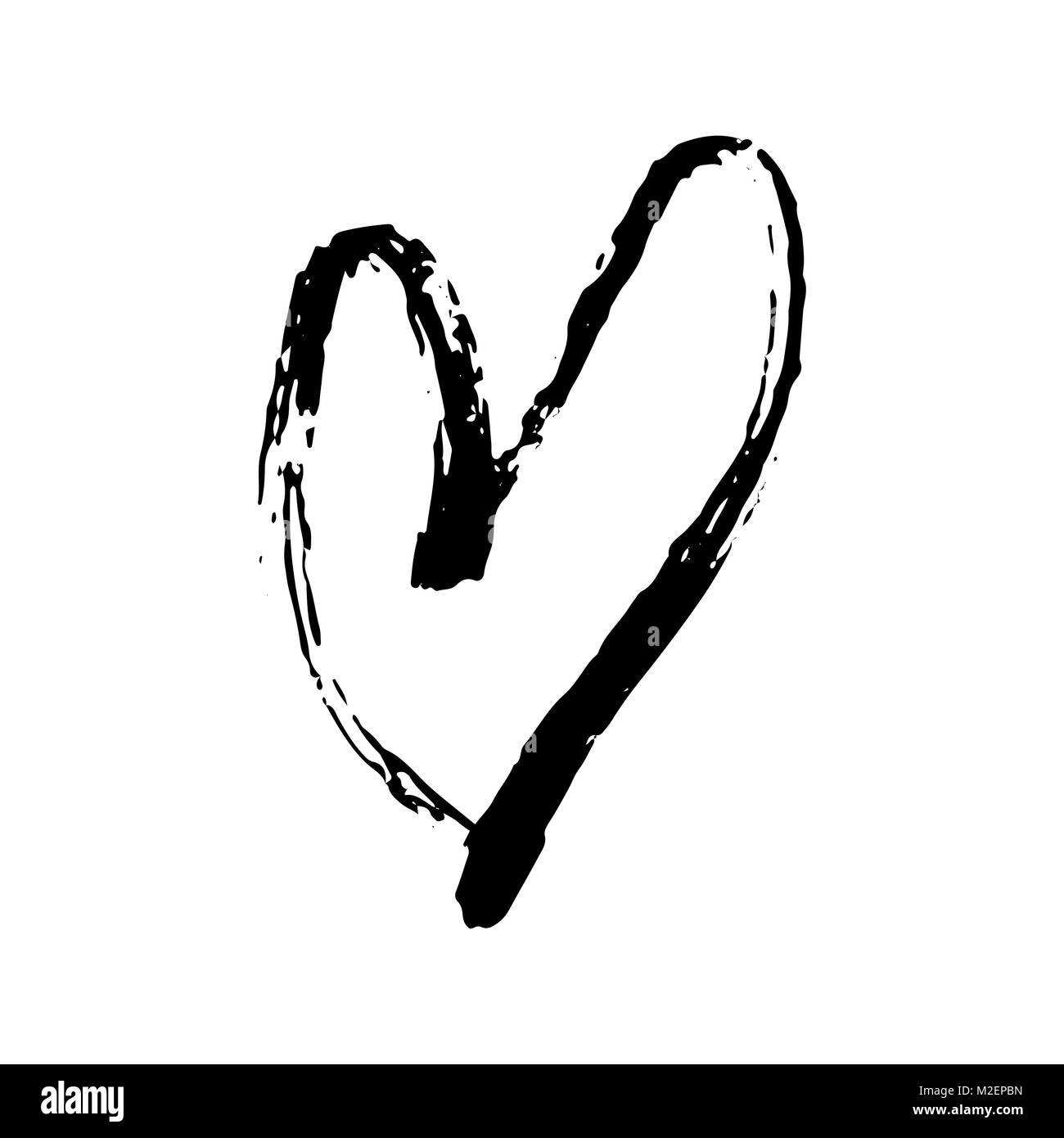 Grunge cœur. Valentine day imprimer. Vector illustration Illustration de Vecteur Grunge cœur. Valentine day imprimer. Vector illustration Illustration de Vecteur