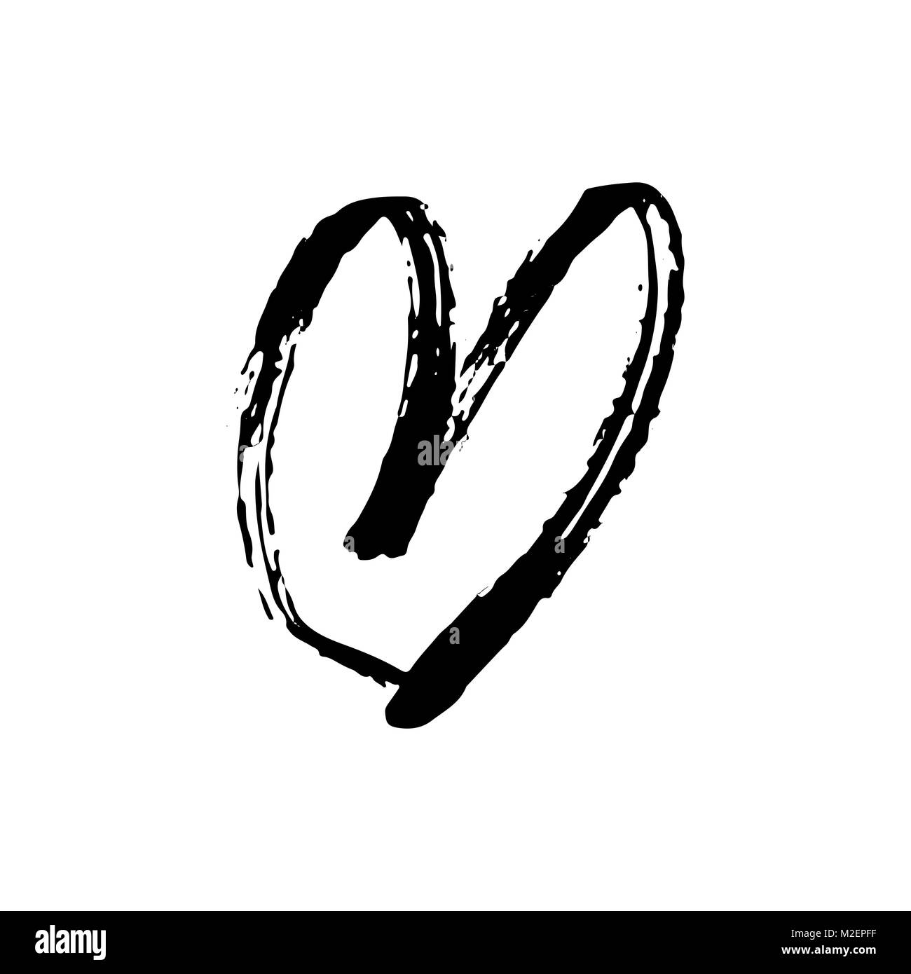 Grunge cœur. Valentine day imprimer. Vector illustration Illustration de Vecteur Grunge cœur. Valentine day imprimer. Vector illustration Illustration de Vecteur