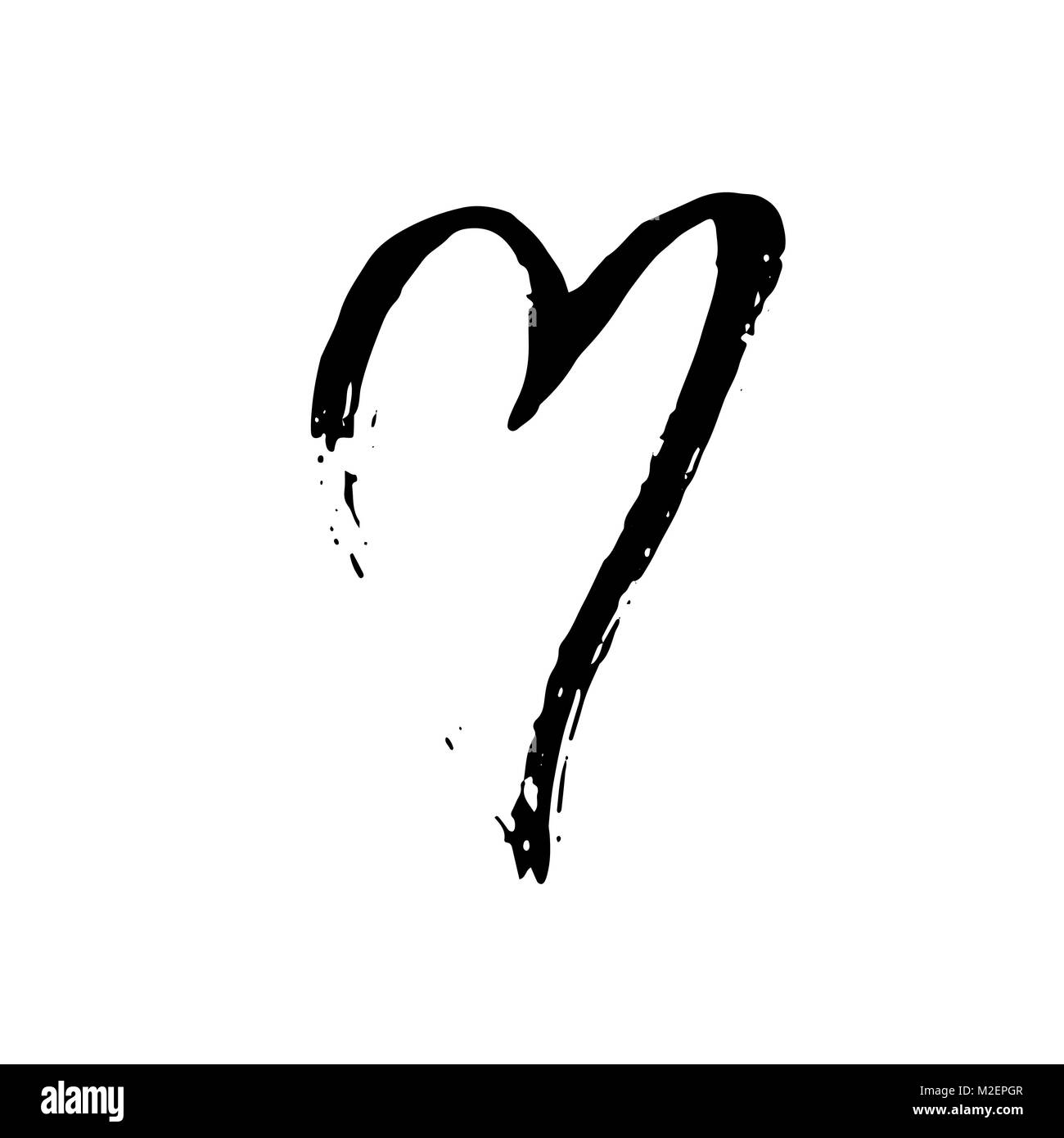 Grunge cœur. Valentine day imprimer. Vector illustration Illustration de Vecteur Grunge cœur. Valentine day imprimer. Vector illustration Illustration de Vecteur