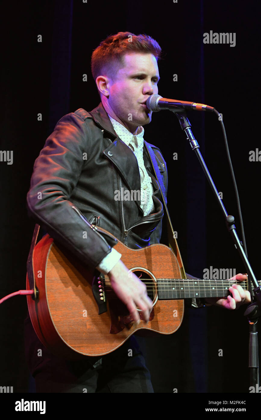 Nashville, Tennessee, USA. 7 Février, 2018. 07 février 2018 - Nashville, Tennessee - Trent Harmon. CRS 2018 Jour 3 grosse Machine Label Group Performance tenue à l'hôtel Omni. Crédit photo : Dara-Michelle Farr/AdMedia Crédit : Dara-Michelle Farr/AdMedia/ZUMA/Alamy Fil Live News Banque D'Images