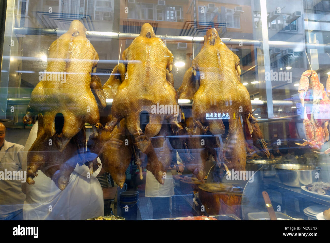 Hong Kong Hang poulet en vente Banque D'Images