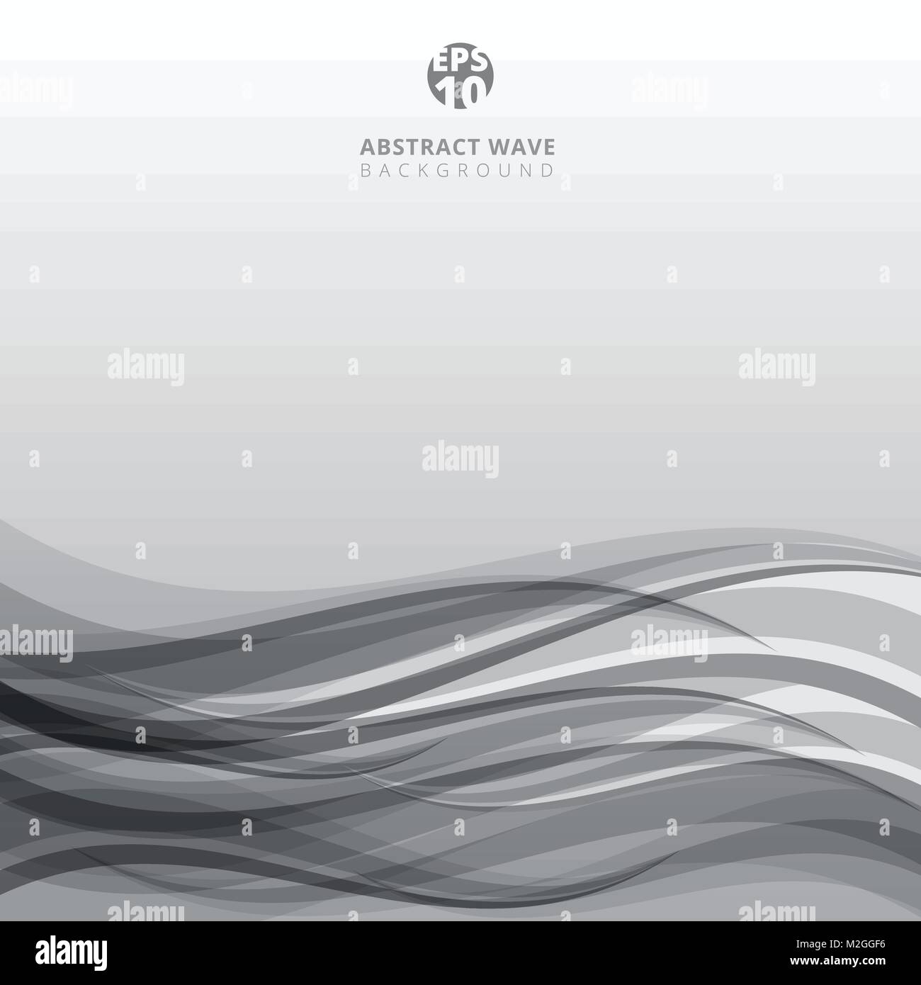 Abstract balck et blanc motif de lignes courbe vague sur fond gris et la texture. Vector illustration Illustration de Vecteur