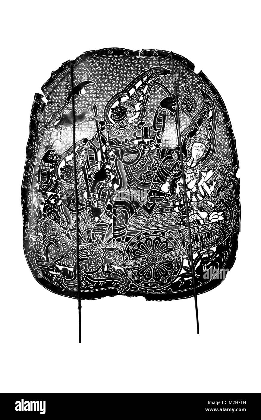 Fermé Thai ancienne ombre chinoise - Marionnette Banque D'Images