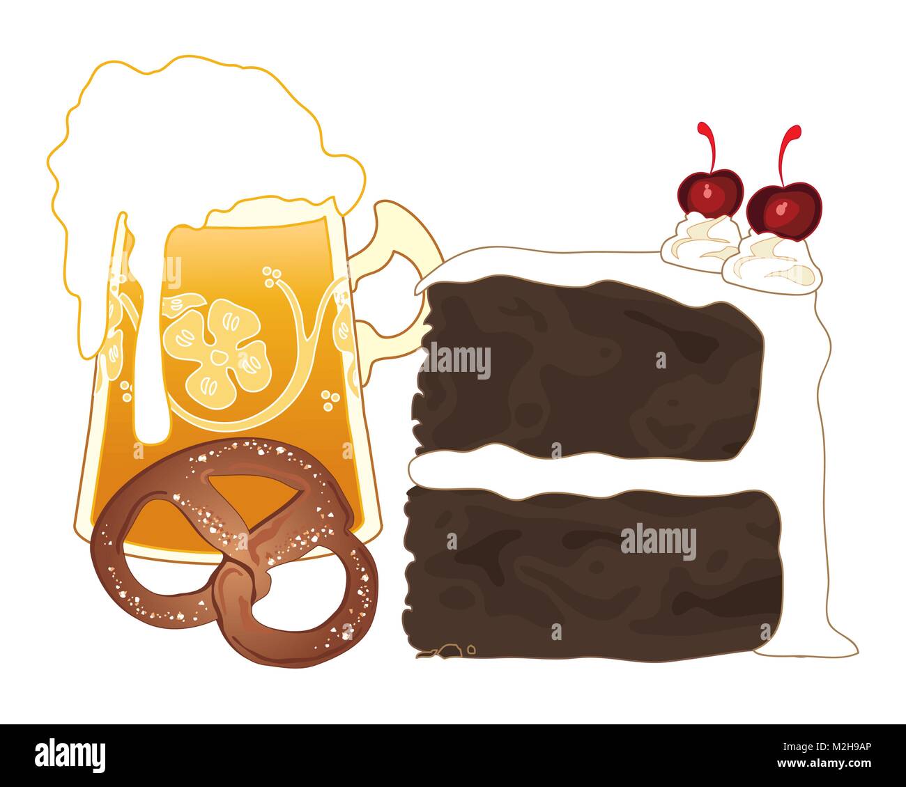 Un Vecteur Illustration En Eps 10 Format D Une Tranche De Gateau Foret Noire Avec Une Chope De Biere Et Une Pomme Sur Un Fond Blanc Image Vectorielle Stock Alamy Un Vecteur Illustration En Eps 10 Format D Une Tranche De Gateau Foret Noire Avec Une Chope De Biere Et Une Pomme Sur Un Fond Blanc Image Vectorielle Stock Alamy