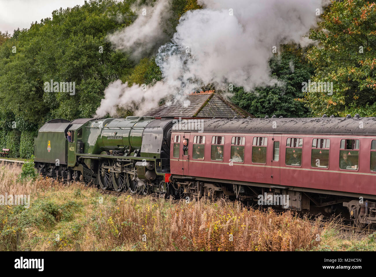 Fer vapeur East Lancashire Automne gala tenu le week-end Oct 19/20th 2013. (LMS) Princess Coronation Class 6233 la duchesse de Sutherland. 46233 Banque D'Images