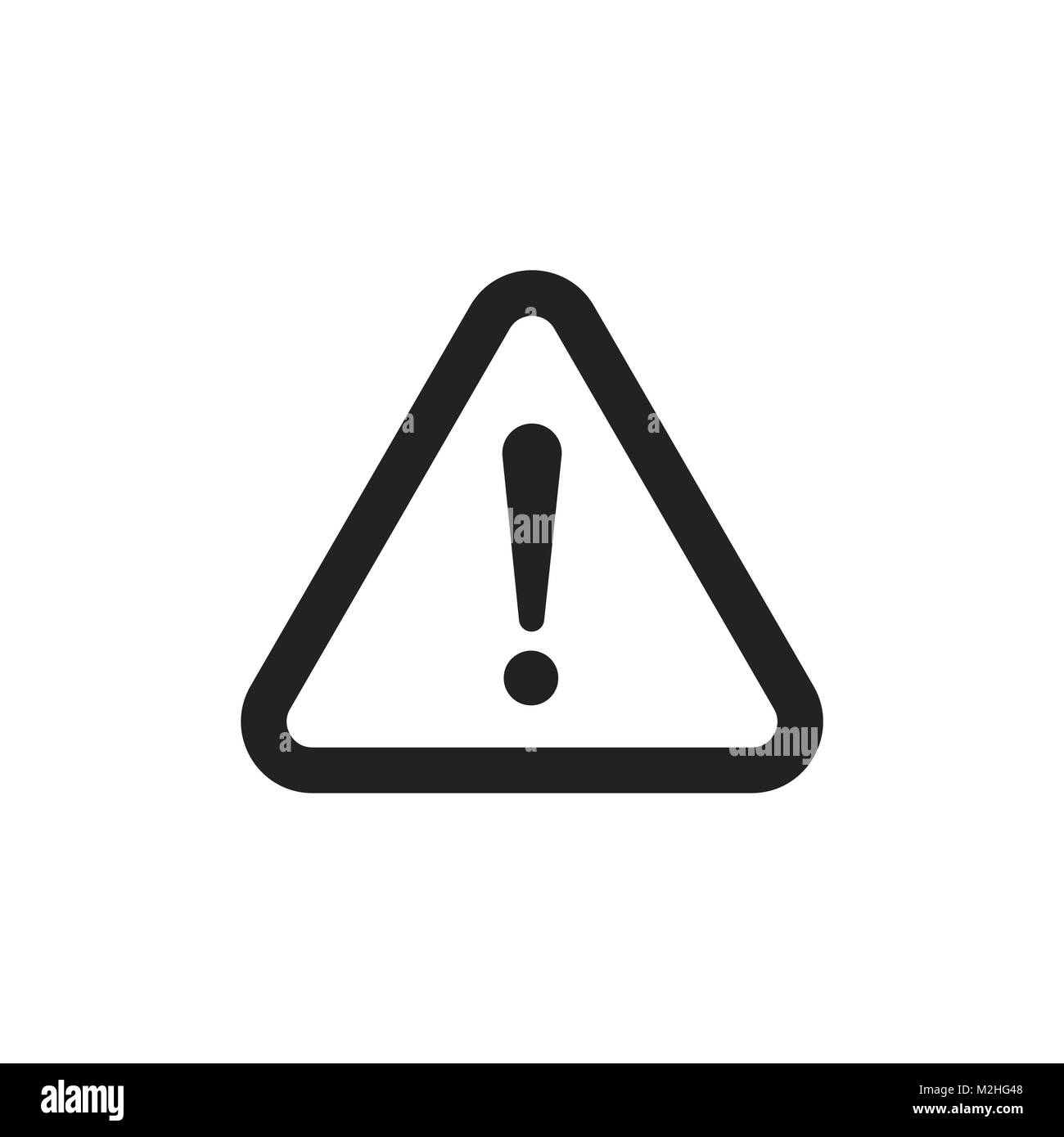 Danger sign vector icône. Attention attention l'illustration. Concept d'affaires télévision simple pictogrammes sur fond blanc. Illustration de Vecteur