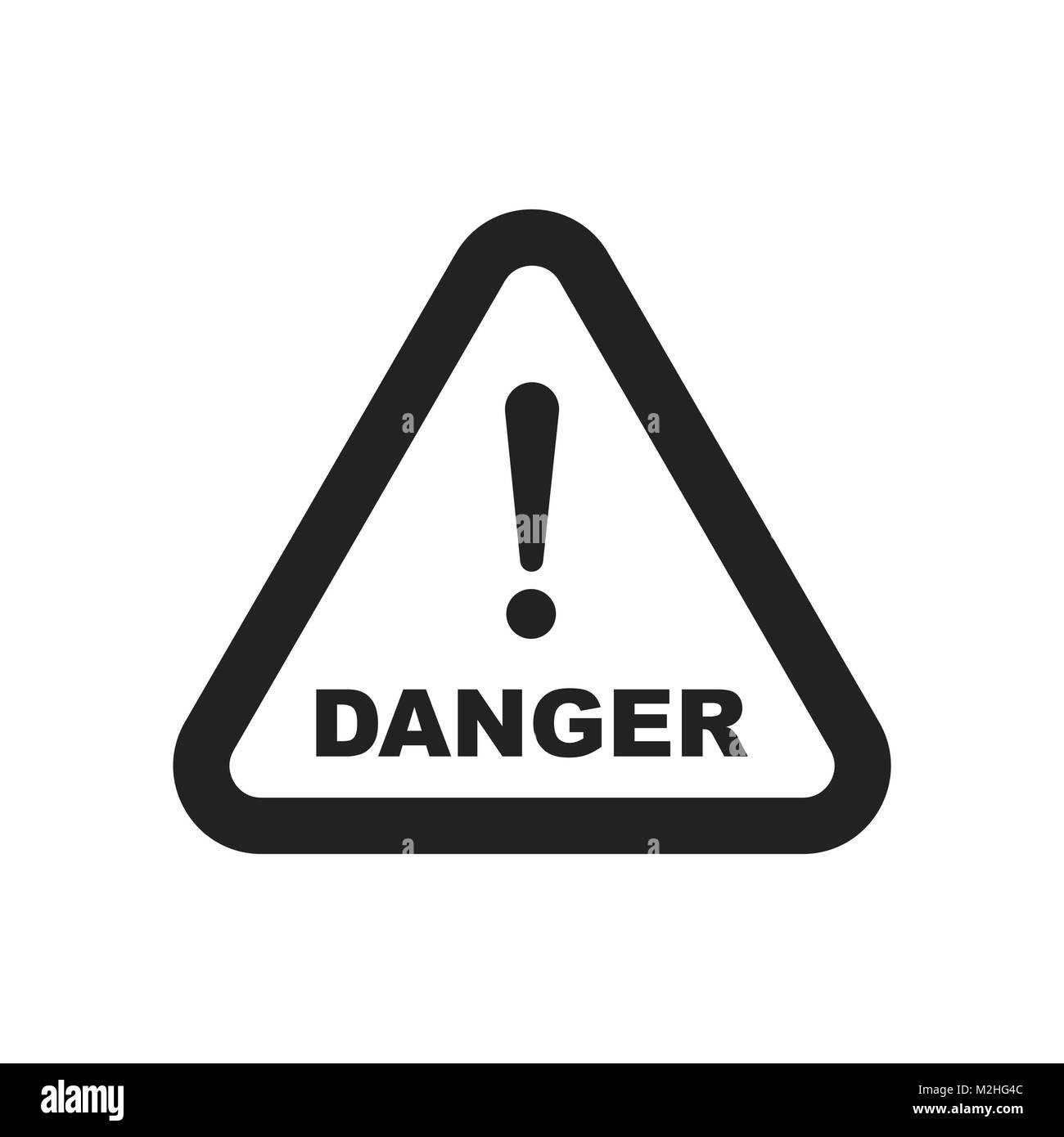 Danger sign vector icône. Attention attention l'illustration. Concept d'affaires télévision simple pictogrammes sur fond blanc. Illustration de Vecteur Danger sign vector icône. Attention attention l'illustration. Concept d'affaires télévision simple pictogrammes sur fond blanc. Illustration de Vecteur