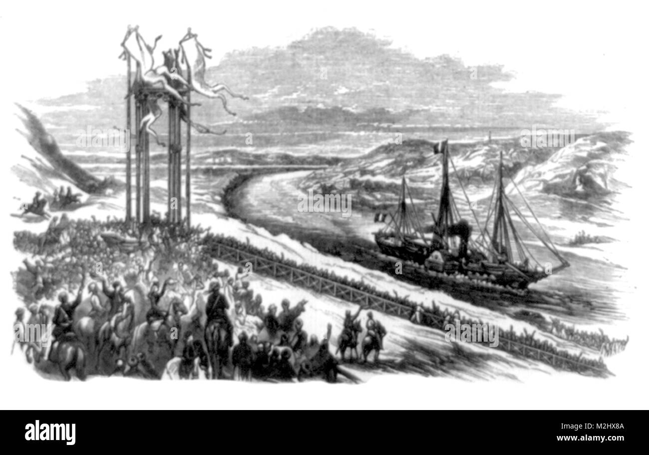 Ouverture du canal de Suez, 1869 Banque D'Images