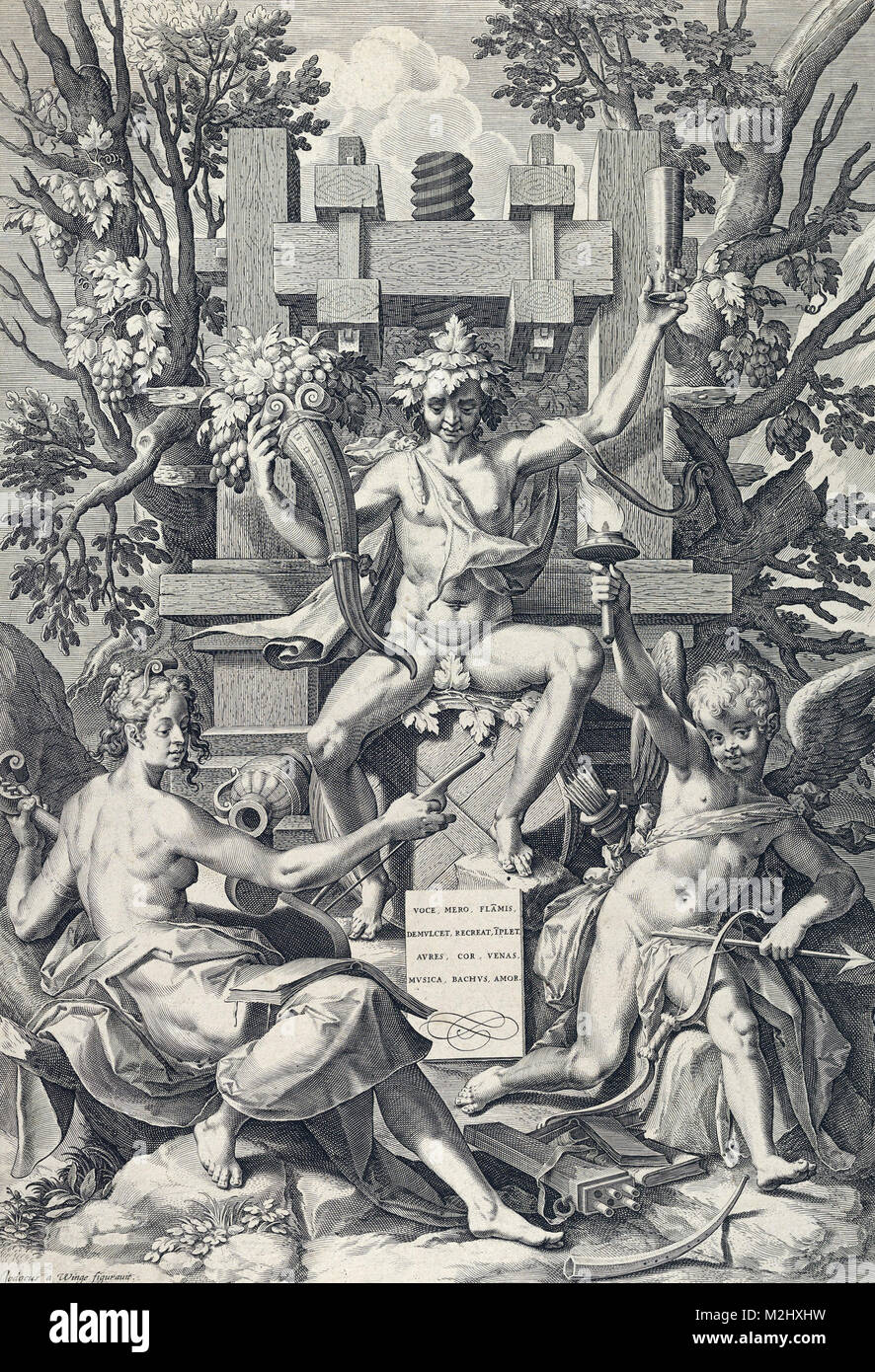 Bacchus, Dieu romain du vin Banque D'Images