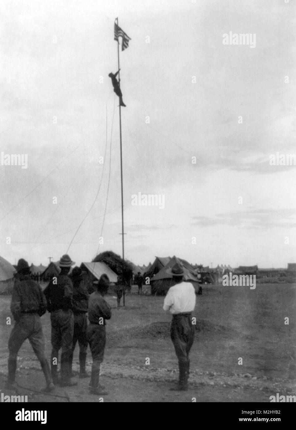 Expédition contre Pancho Villa, drapeau américain, 1916 Banque D'Images