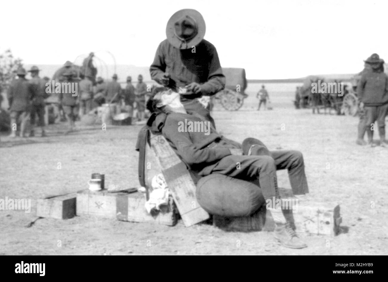 Expédition contre Pancho Villa, Quartier général de l'Armée de coiffure, 1916 Banque D'Images