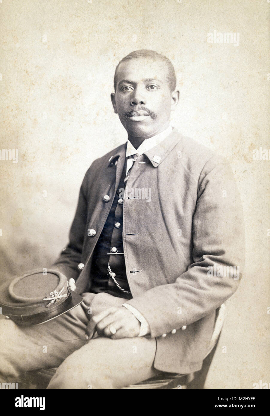 Buffalo Soldier, 25e Régiment d'infanterie, 1880 Banque D'Images