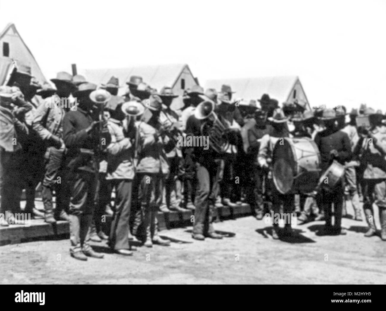Des soldats Buffalo, 9e régiment de cavalerie, 1900 Banque D'Images