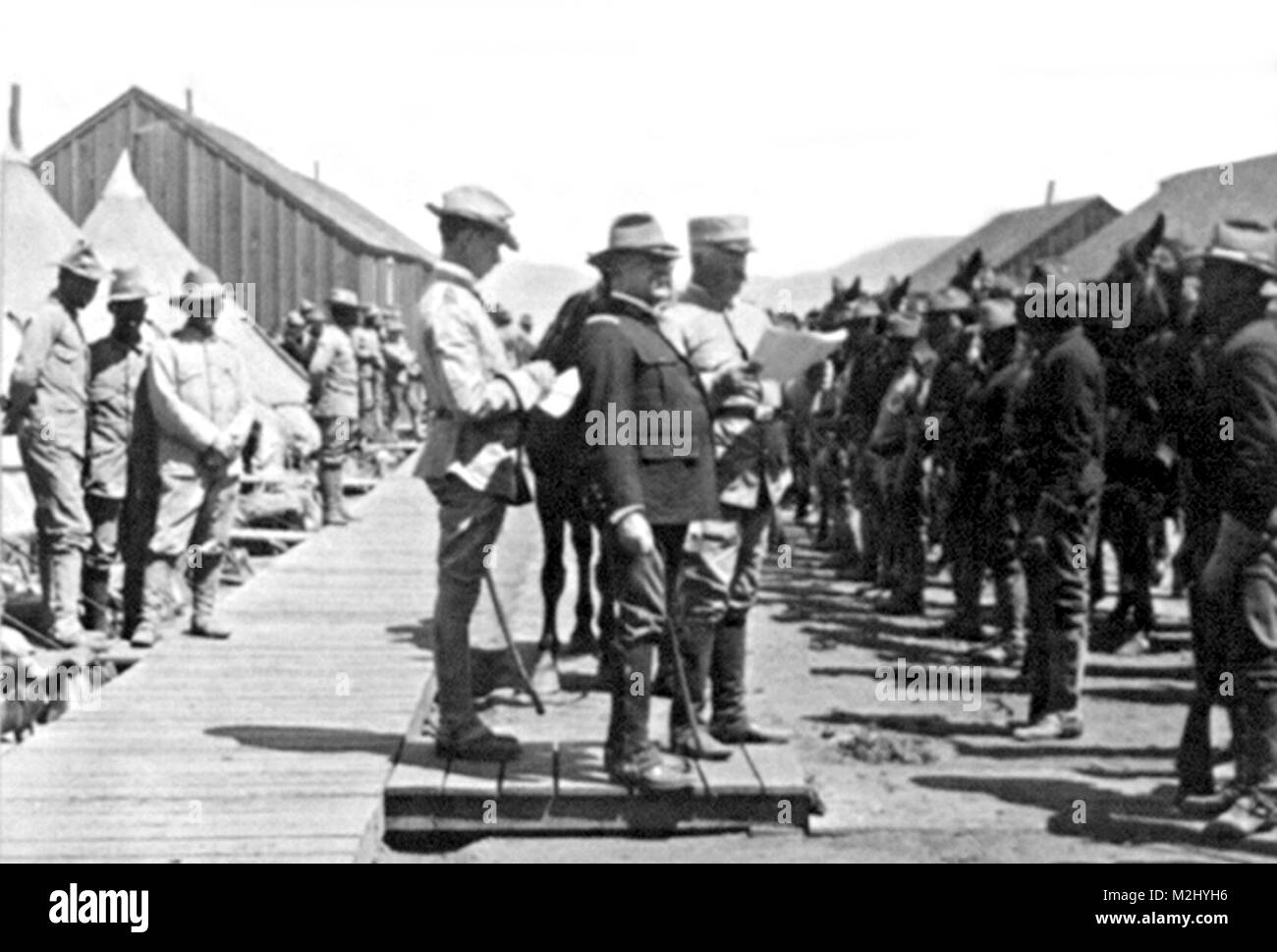 Des soldats Buffalo, 9e régiment de cavalerie, 1900 Banque D'Images