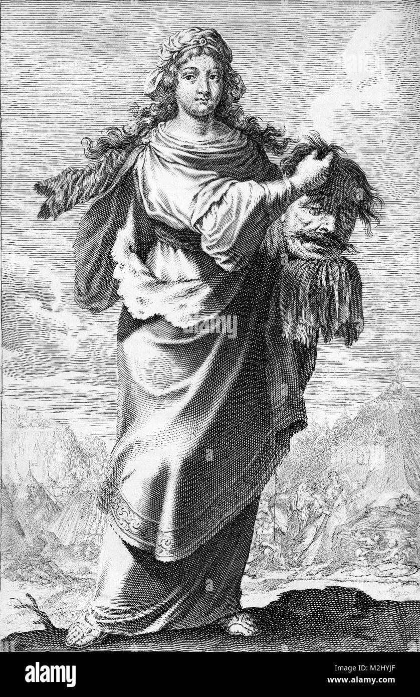 Italian tiles. Judith and Holofernes Faïences italiennes. Judith et