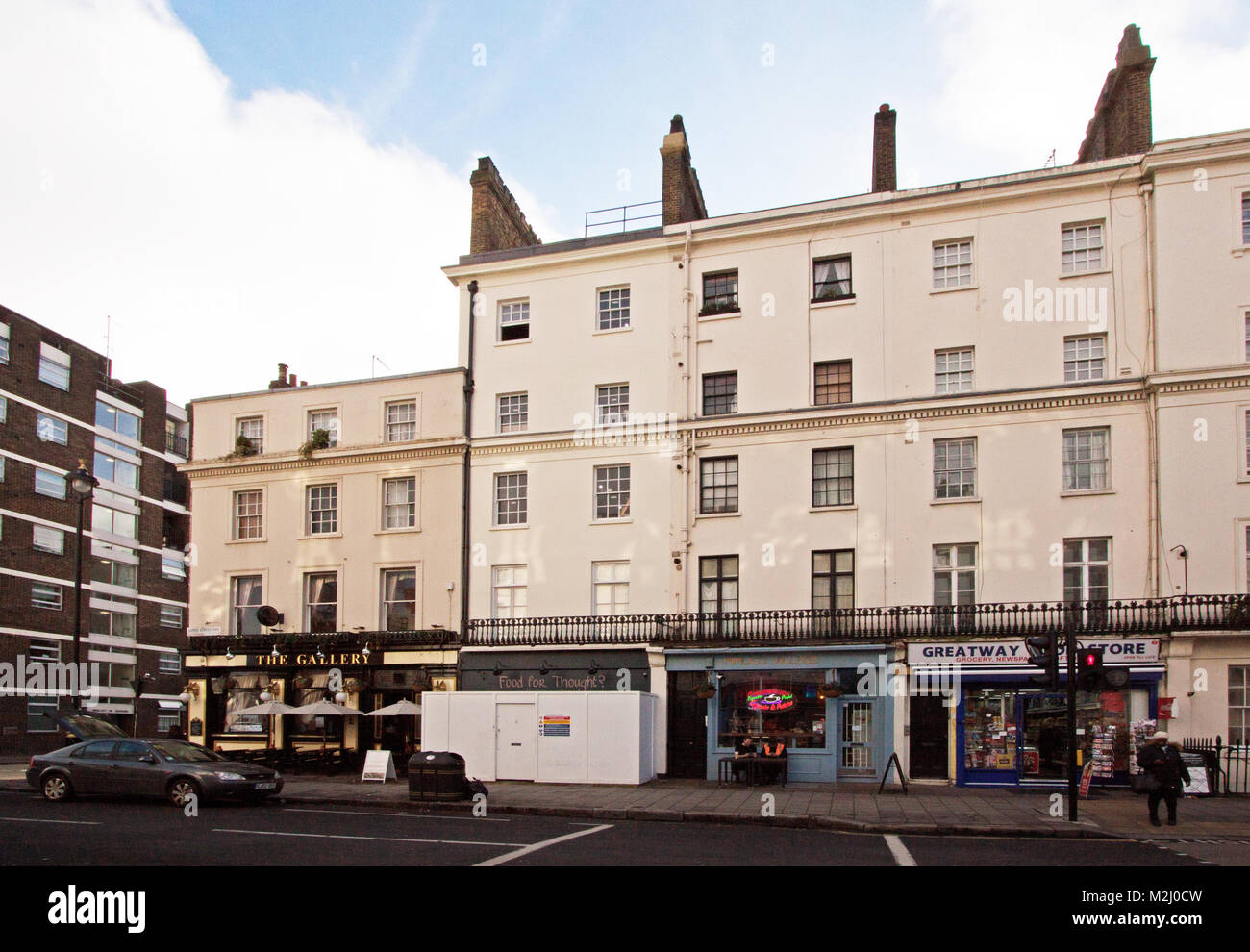 Thomas Cubitt Maisons en stuc, Lupus Street, Pimlico, Londres, Angleterre Banque D'Images