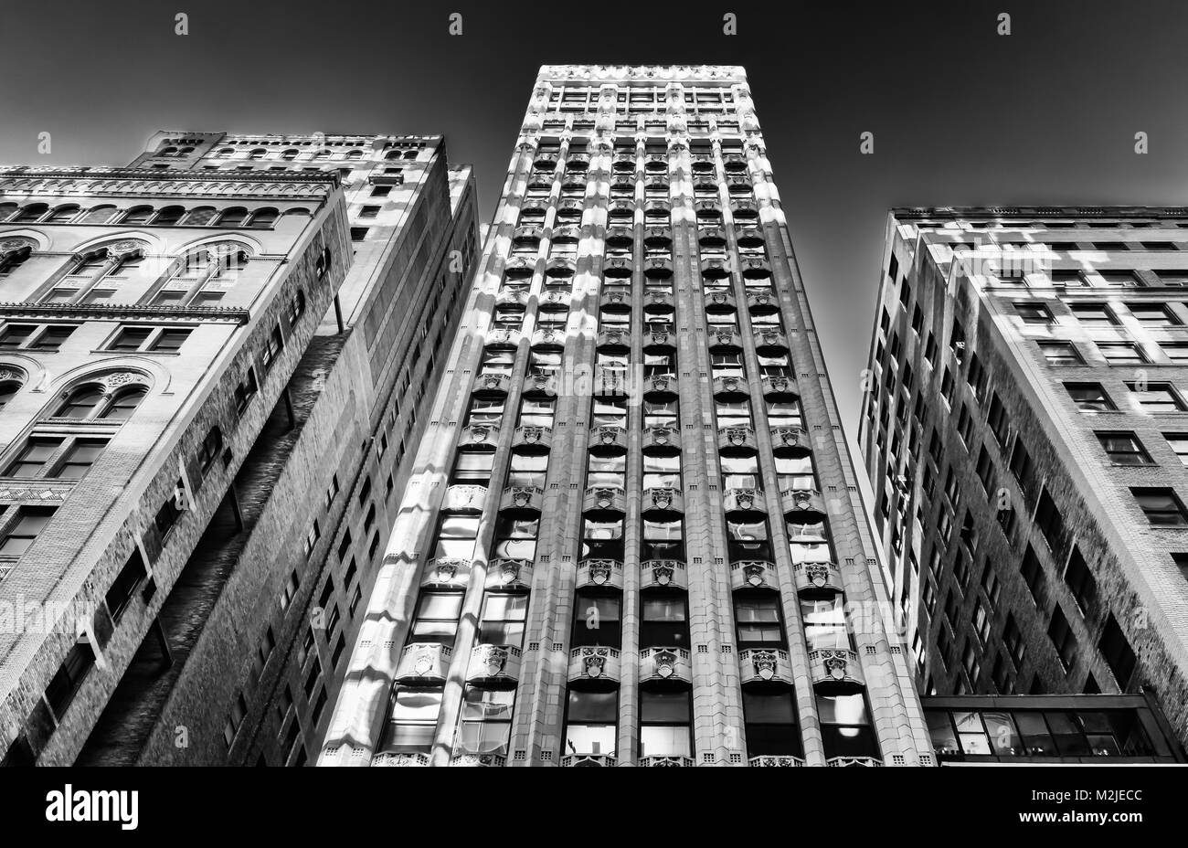 New York City, New York, Jan 2018, Manhattan coup de bâtiments juste en dessous Banque D'Images