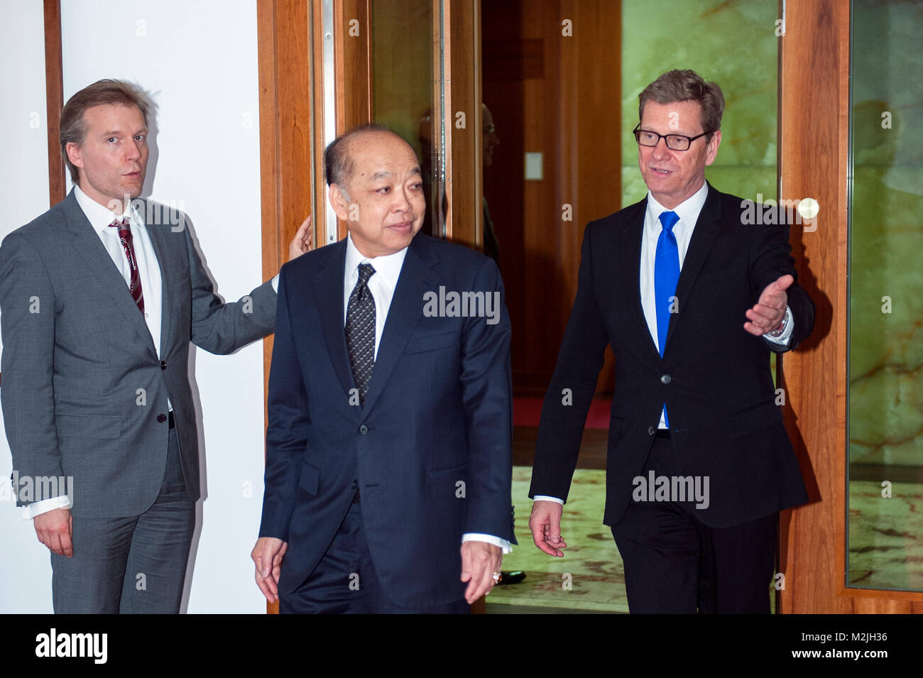 Le ministre des Affaires étrangères allemand Guido Westerwelle Ministre des affaires étrangères de Thaïlande reçoit en SurapongTovichakchaikul le ministère fédéral des affaires étrangères à Berlin pour une réunion bilatérale. Banque D'Images