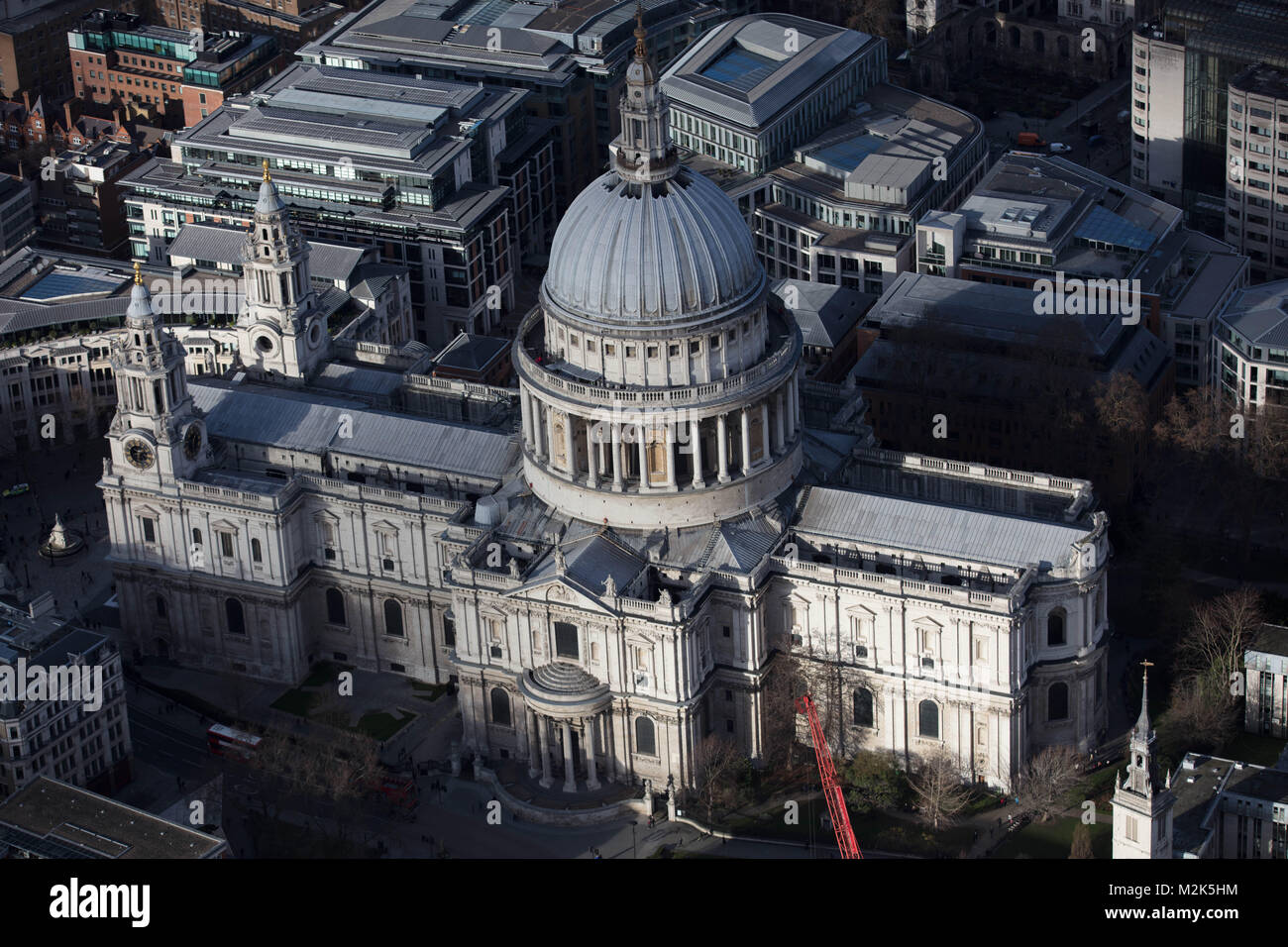 Une vue aérienne de la Cathédrale St Paul, à Londres Banque D'Images
