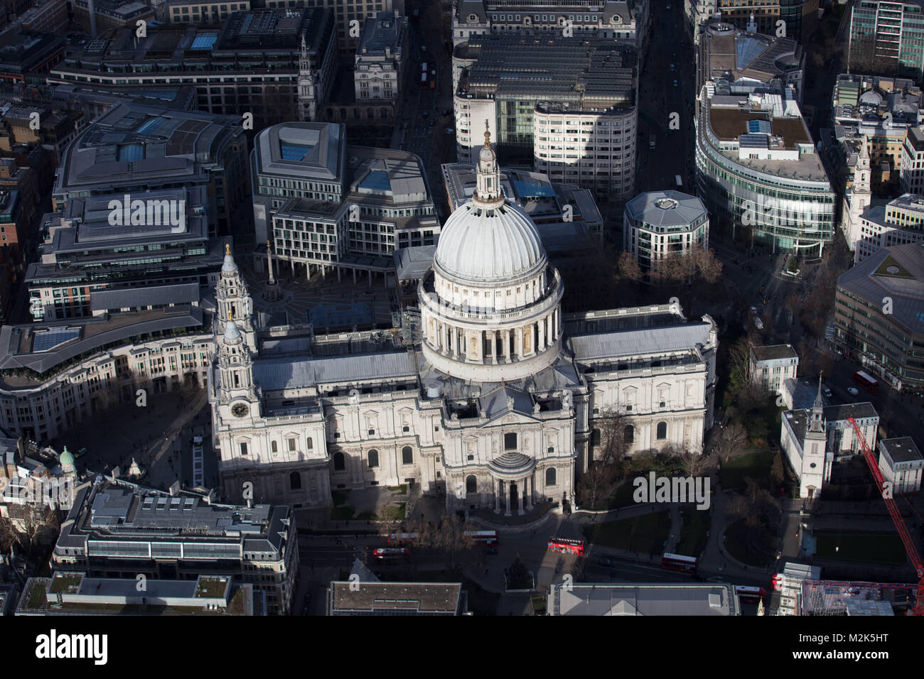 Une vue aérienne de la Cathédrale St Paul, à Londres Banque D'Images