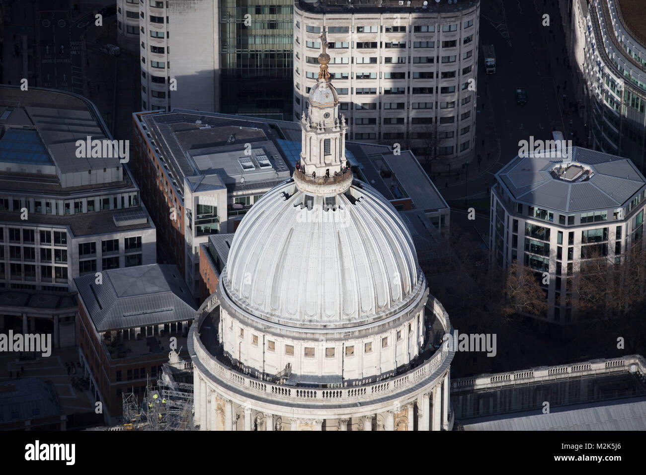 Une vue aérienne de la Cathédrale St Paul, à Londres Banque D'Images