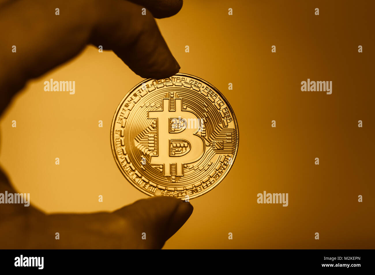Bitcoin or cryptocurrency ère de la monnaie numérique concept. Banque D'Images