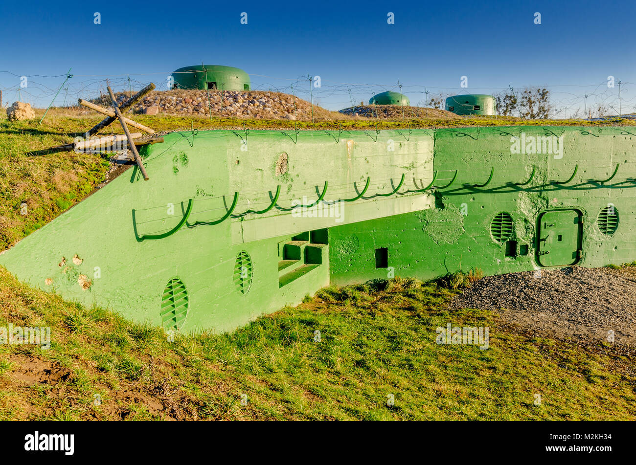 Miedzyrzecz bunkers en région de Fortification (Festungsfront Oder-Warthe-Bogen ; Ostwall). Construit en 1934-44, comme les plus technologiquement avancés fortifi Banque D'Images