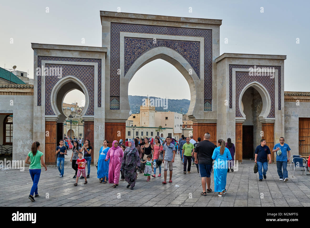 City Gate Rcif Bab, Fès, Maroc, Afrique Banque D'Images