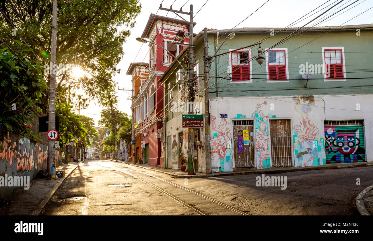 Rio de Janeiro, Brésil - circa Décembre 2017 : Street View de Santa Teresa, à Rio de Janeiro, Brésil Banque D'Images