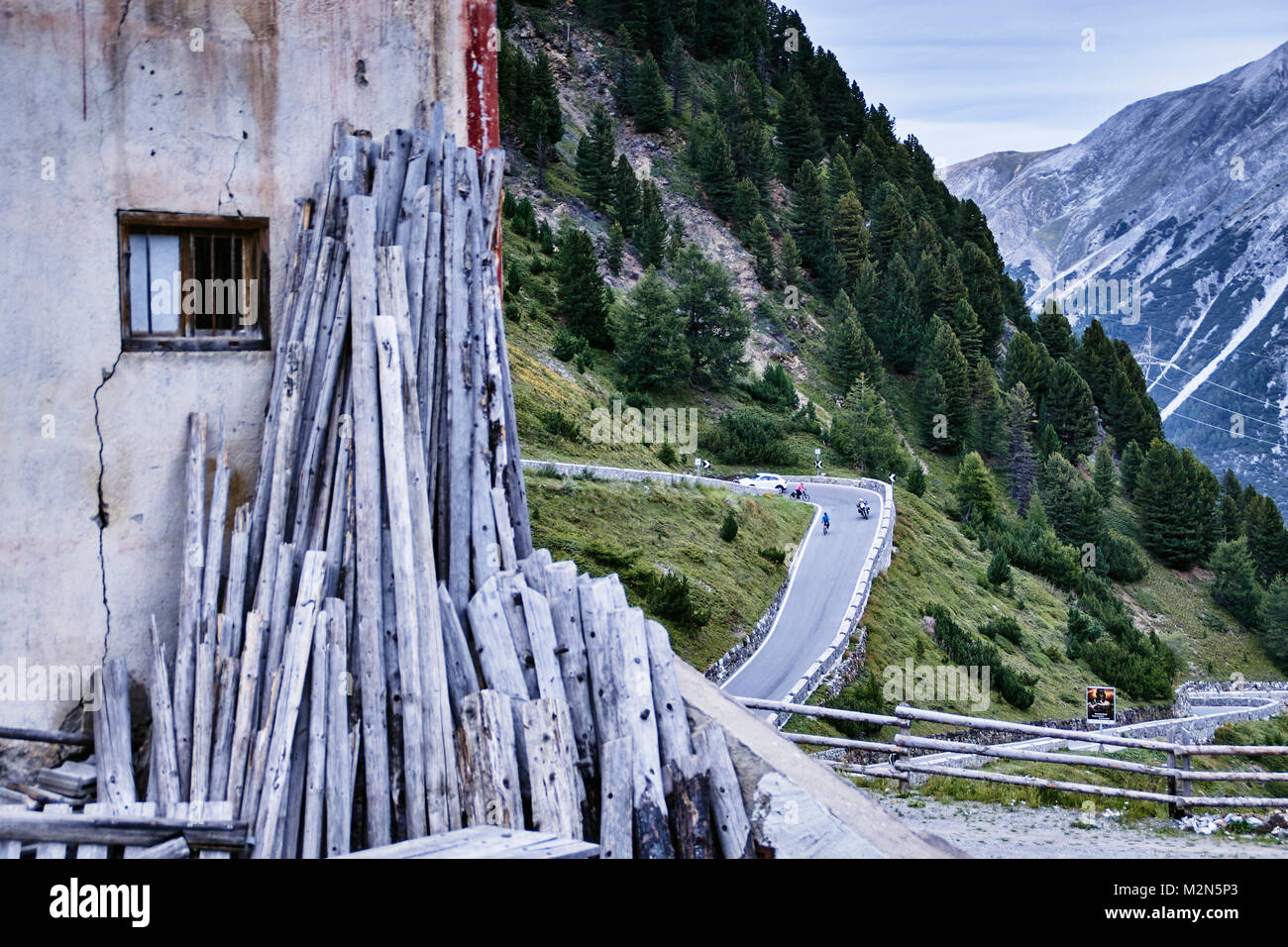 Cabane à passo dello Stelvio Banque D'Images